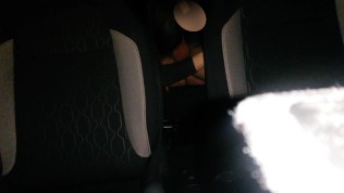 Italian student caught sucks and fucks hard cock in the car
