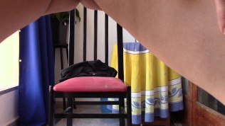 Deria masturbates, has anal enema and pees on her high heels