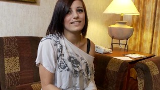 Cute teen with nice tits gets fucked in her ass
