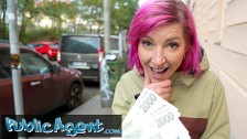 Public Agent Alex Bee fucked in a hot strip bar by a big cock